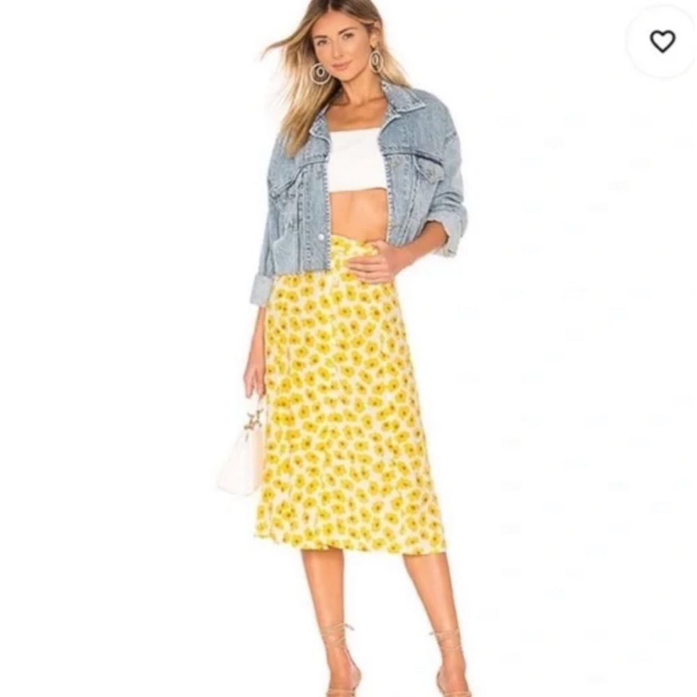 Faithful the Brand yellow daisy skirt